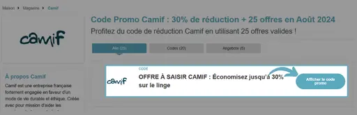 Code Promo Camif-Guide